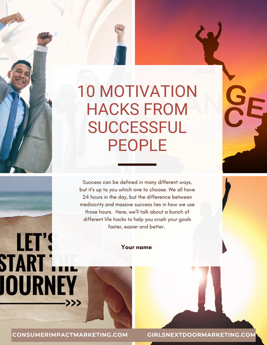 10 Motivation Hacks From Successful People Playbook - 21 Pages