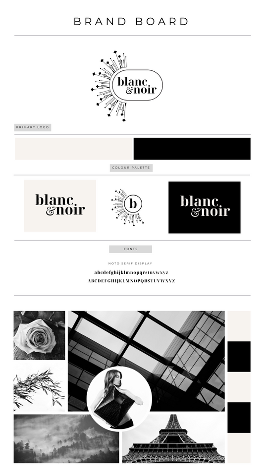 Branding Board 159 - Blanc & Noir