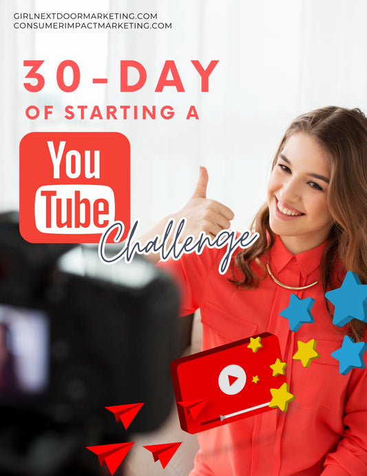 30 Day Of Starting a YouTube Challenge - 41 Pages - Girls Next Door Marketplace