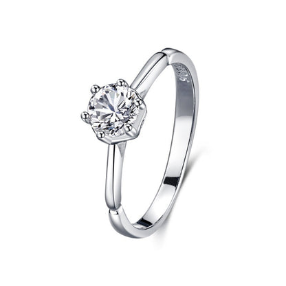 S925 Silver Classic Micro-inlaid Diamond Ring