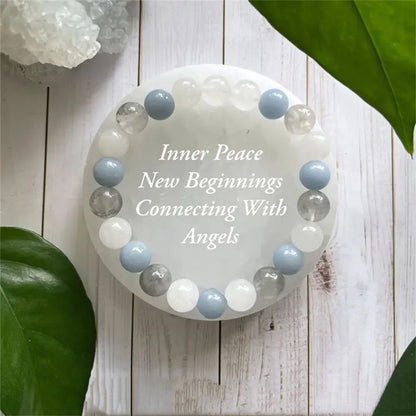 Aquamarine Natural Stone Bracelet Men And Women Same Ins Style