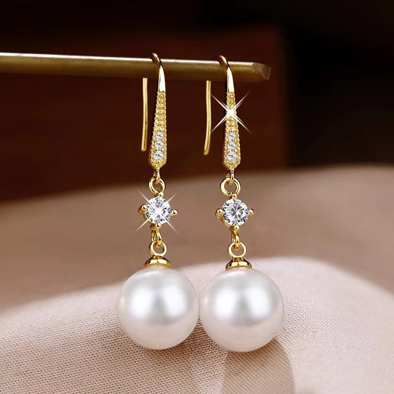 Temperament Fashion Earrings Face Slimming Golden Ear Rings