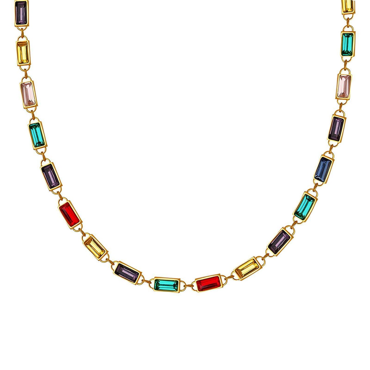 18K gold plated Stainless steel necklace, Intensity