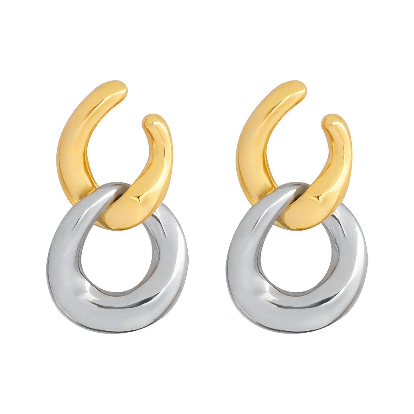 18K gold plated Stainless steel earrings, Intensity