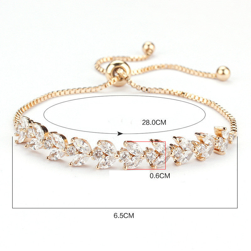 Micro Inlaid Zircon Pull Out Bracelet