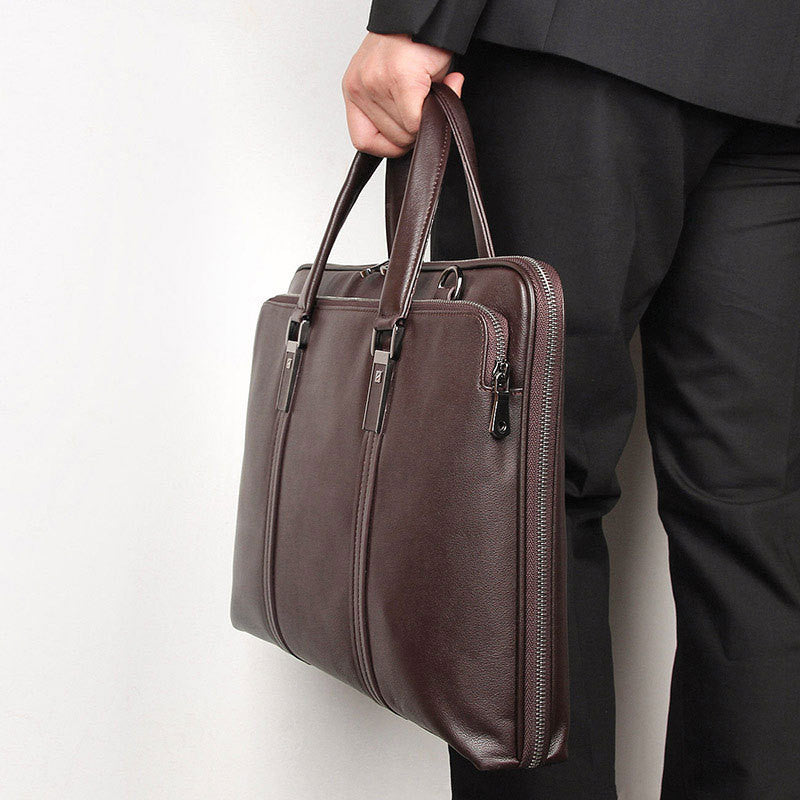 Gentleman Style Leather Men's Bags Business Bag Briefcases Men's Handbags Atmospheric And Stable Handbags