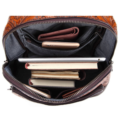 Casual hand-rubbed top layer cowhide handbags