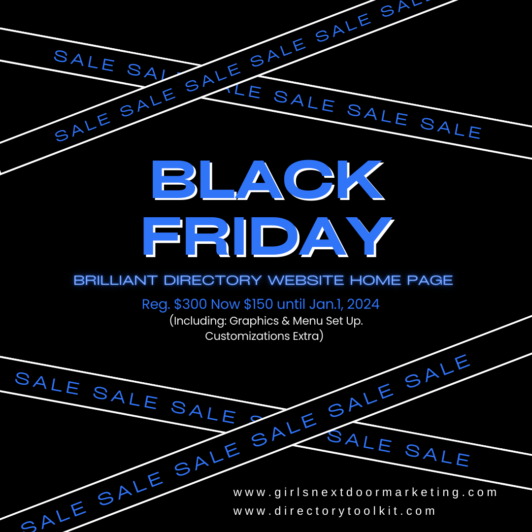 Black Friday - Brilliant Directory Website Homepage