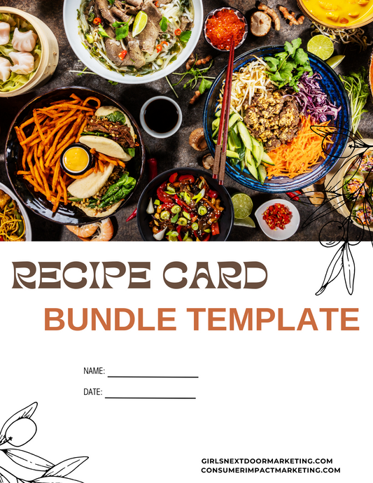 Recipe Card Bundle Template - 26 Pages