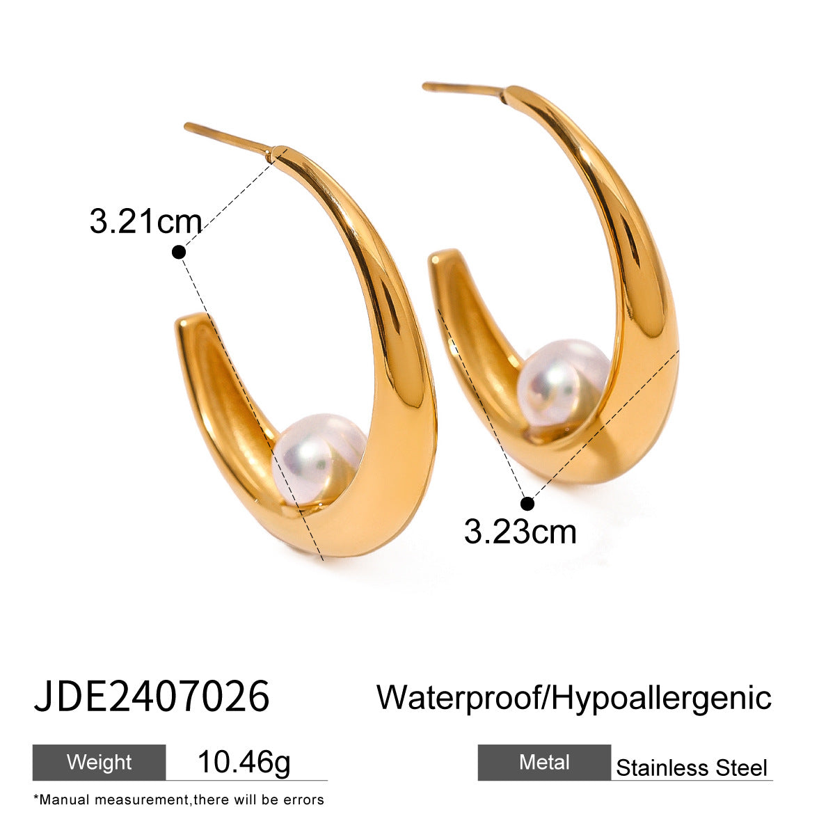 Stainless steel earrings with a high-end feel and exaggerated earrings accessories