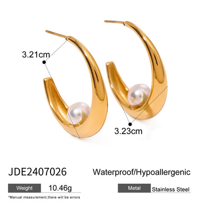 Stainless steel earrings with a high-end feel and exaggerated earrings accessories