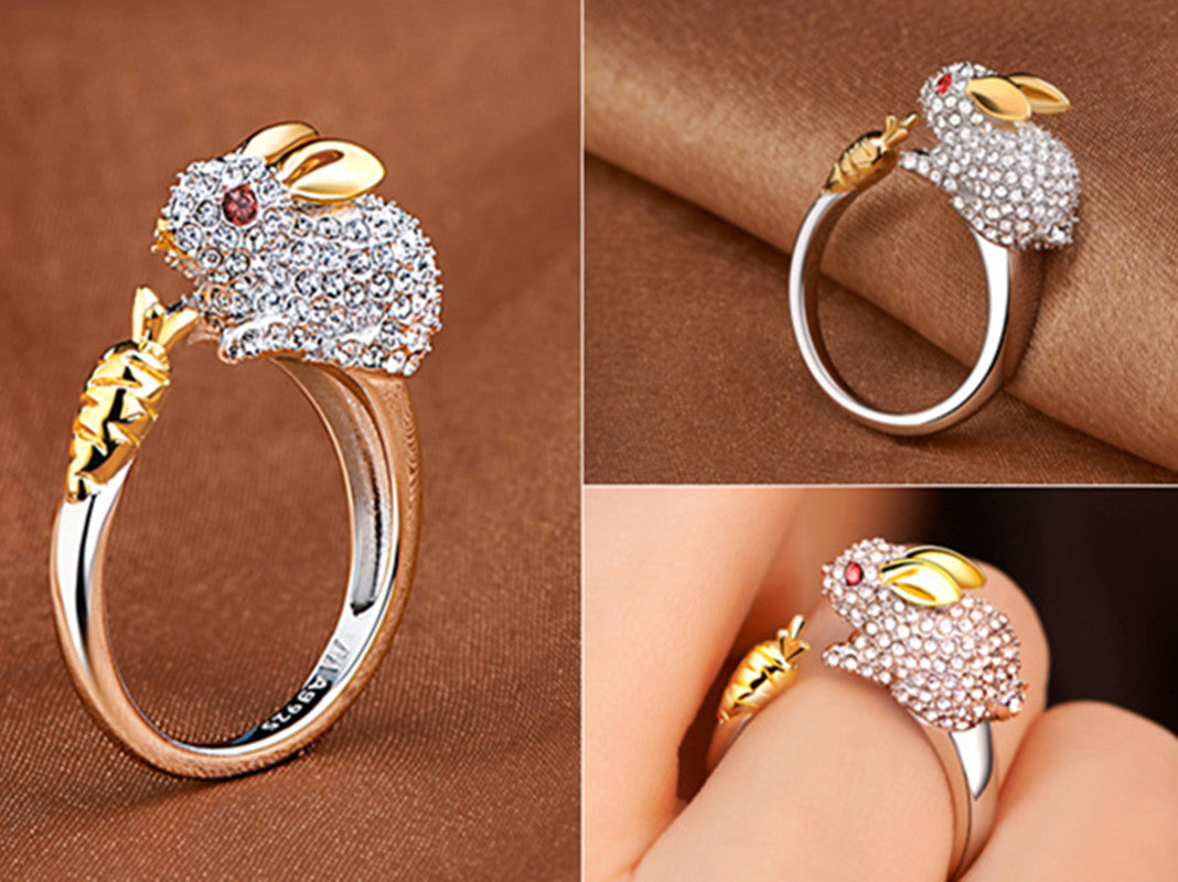 Rhinestone Zodiac Ring