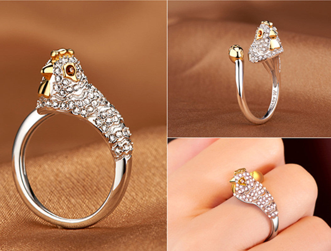 Rhinestone Zodiac Ring