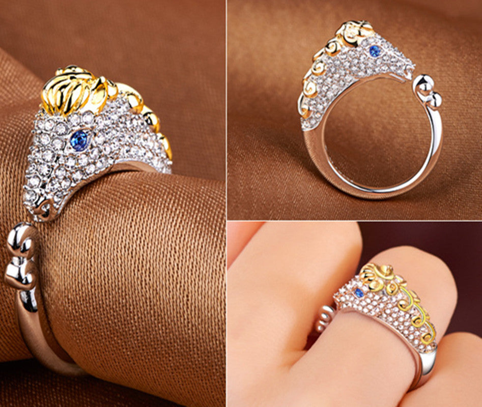 Rhinestone Zodiac Ring