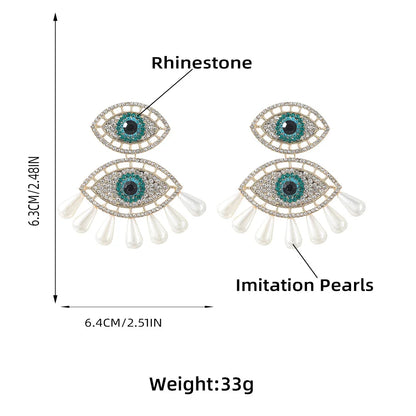 Novelty Design Resin Rhinestone Eyes Dangle Earrings For Women Fashion Jewelry Trendy Collection Earrings Accessories