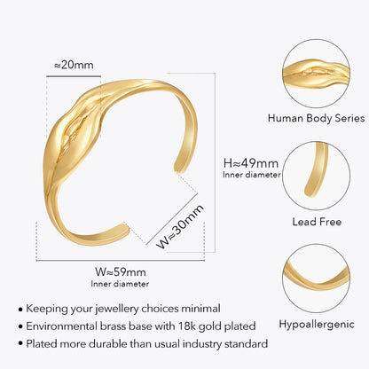 Bangle For Women Gold Color Fashion Cute Elegant Jewelry Friend Birthday