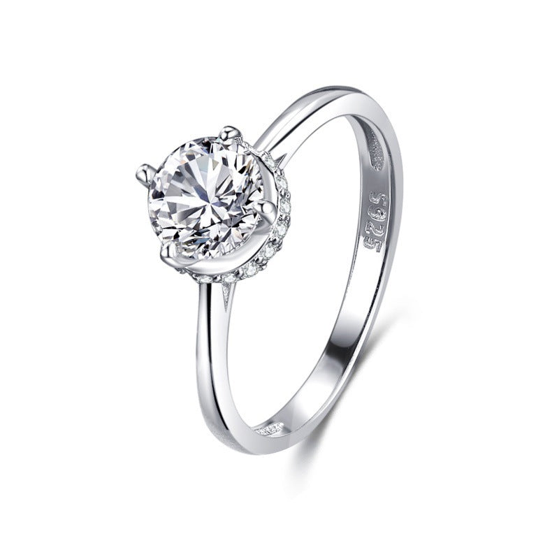 S925 Silver Classic Micro-inlaid Diamond Ring