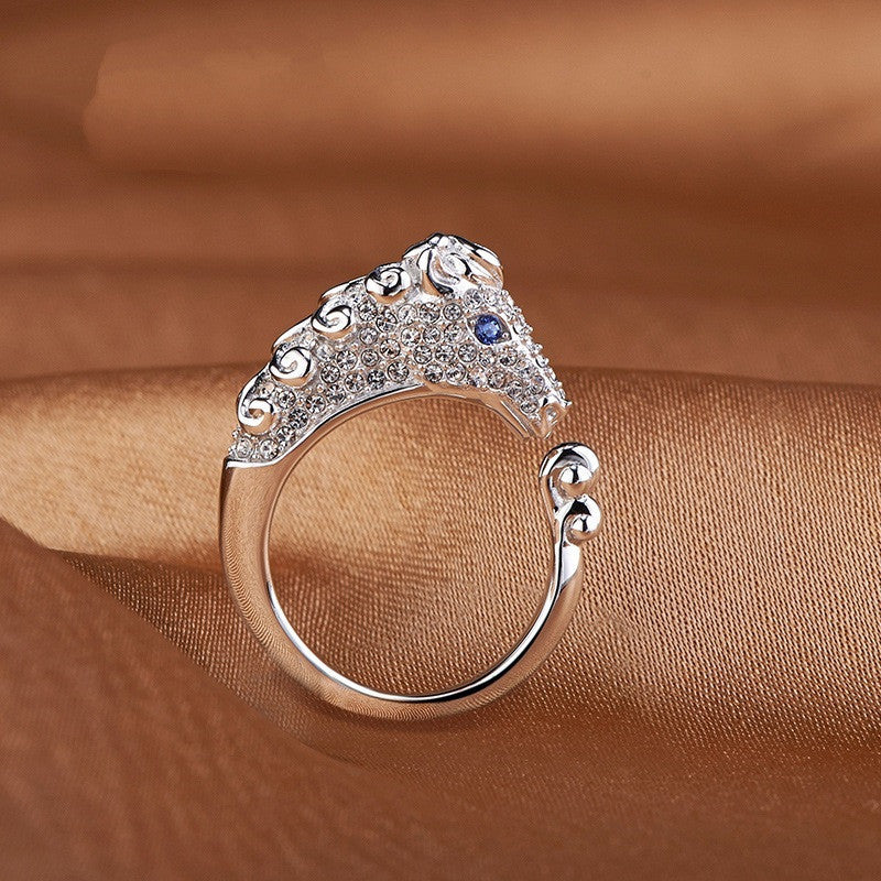 Rhinestone Zodiac Ring