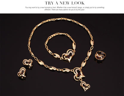 Exaggerated Alloy Four-piece Jewelry Set