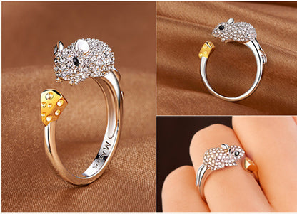 Rhinestone Zodiac Ring