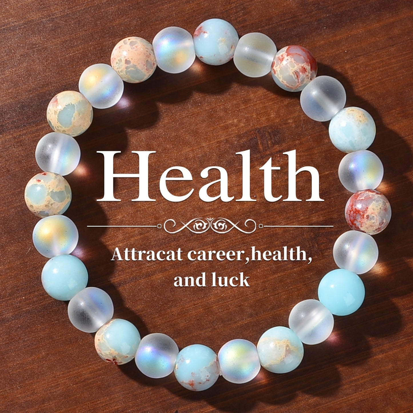 Shoushan Stone Frosted Colorful Crystal Bracelet