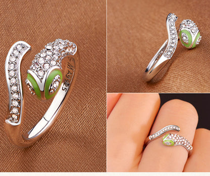 Rhinestone Zodiac Ring