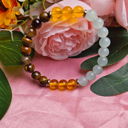 8mm Beaded Bracelet Tiger Stone