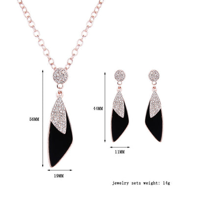 Fashion Crystal Jewelry Set Necklace Earrings