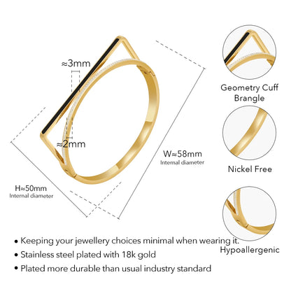 For Women's Stainless Steel Cuff Bracelet Trendy Elegant Jewelry