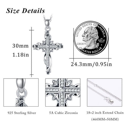 925 Sterling Silver for Women Cross Pendant Cross Jewelry Cross Necklace