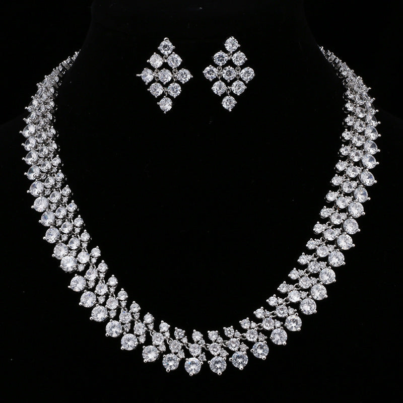 Women's Necklace Super Zircon Jewelry Set