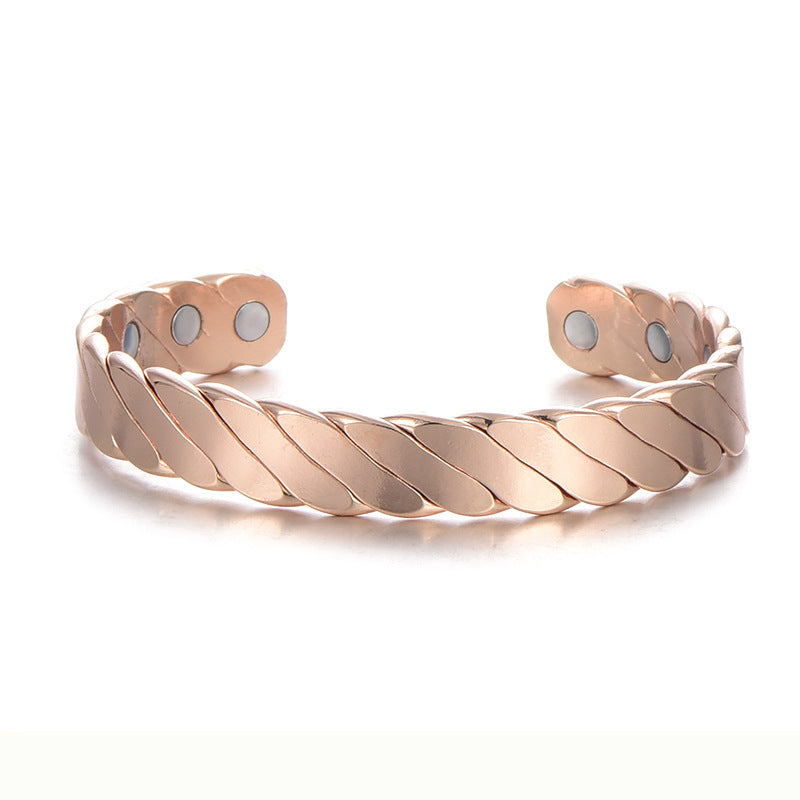 Rose Gold Copper Bracelet Large S Magnetic