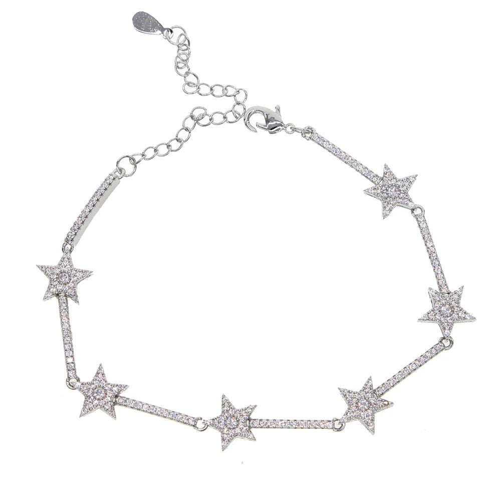 European And American Pentagram Zircon Fashion Bracelet