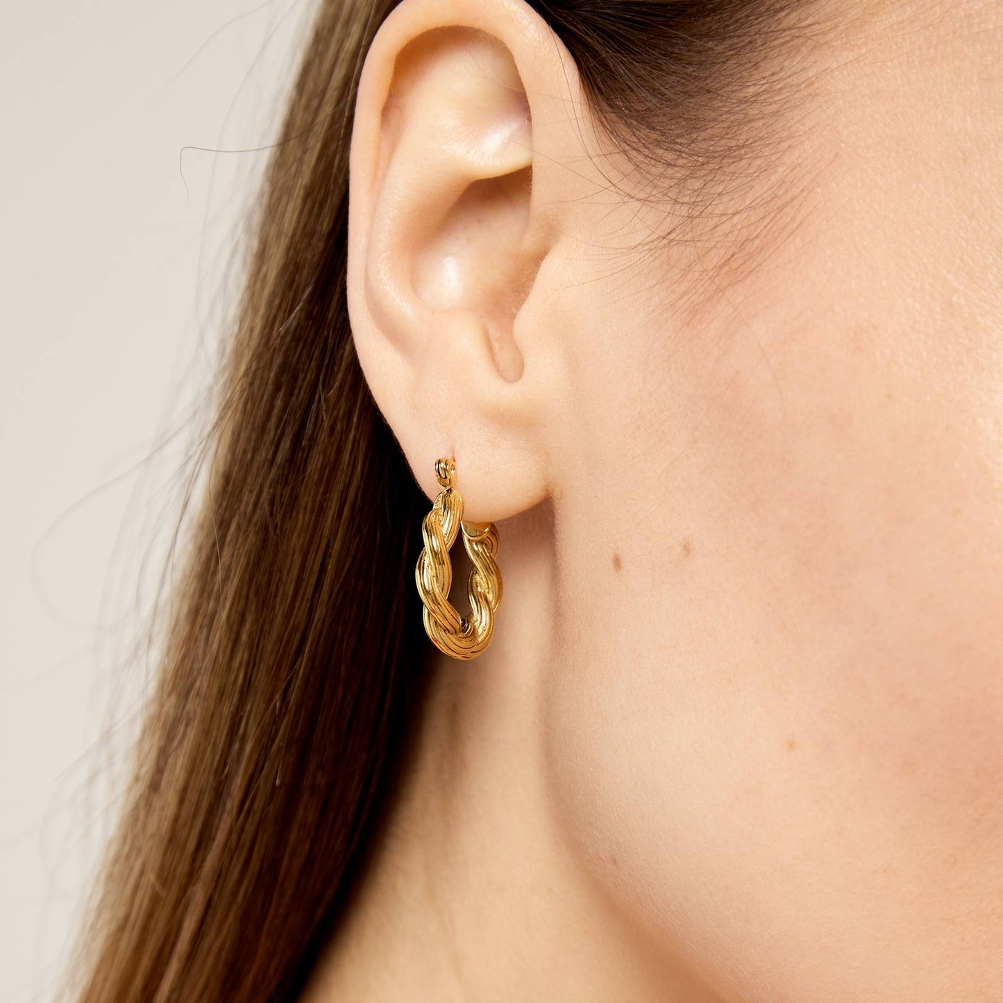 18K gold plated Stainless steel earrings, Intensity