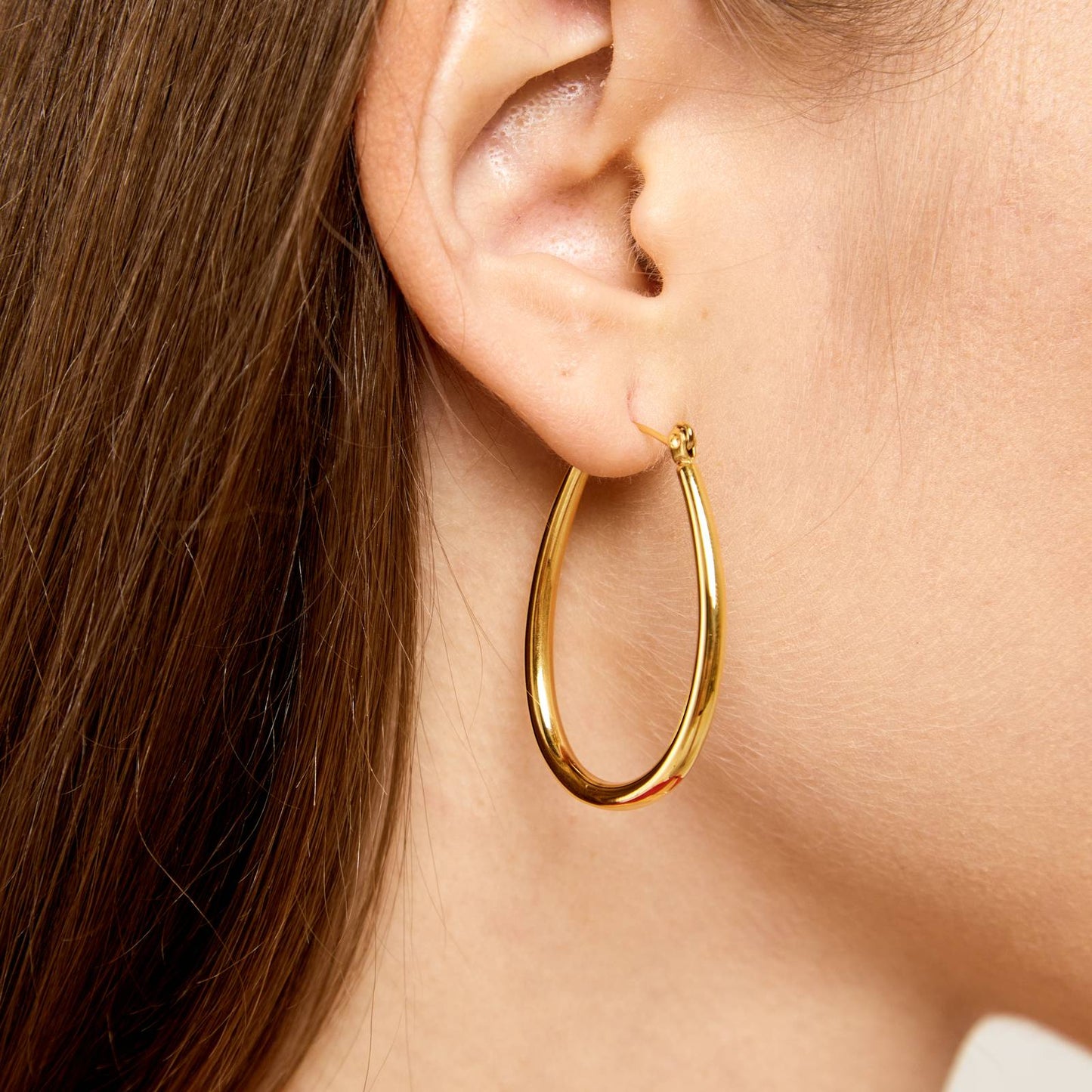 18K gold plated Stainless steel earrings, Intensity