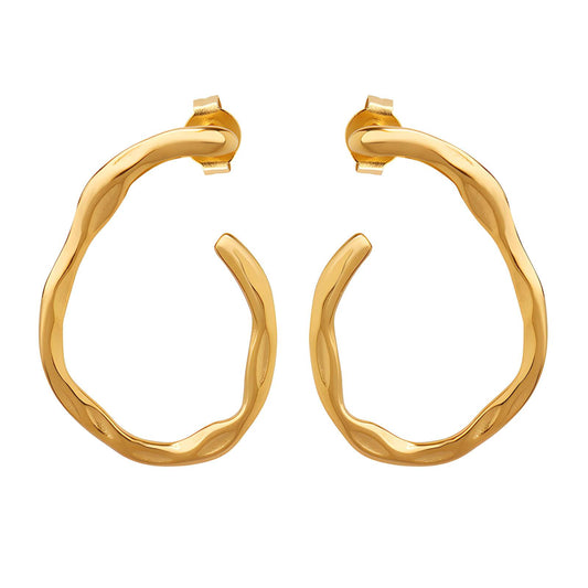 18K gold plated Stainless steel earrings, Intensity