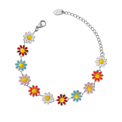 Stainless steel  Flowers bracelet, Intensity