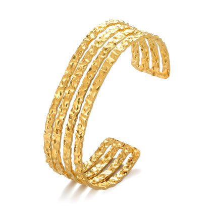 18K gold plated Stainless steel bracelet, Intensity