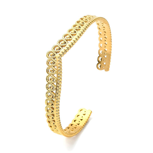 18K gold plated Stainless steel bracelet, Intensity