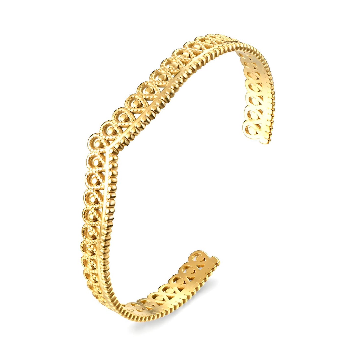 18K gold plated Stainless steel bracelet, Intensity