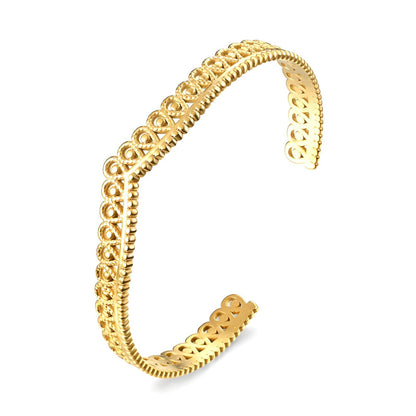 18K gold plated Stainless steel bracelet, Intensity