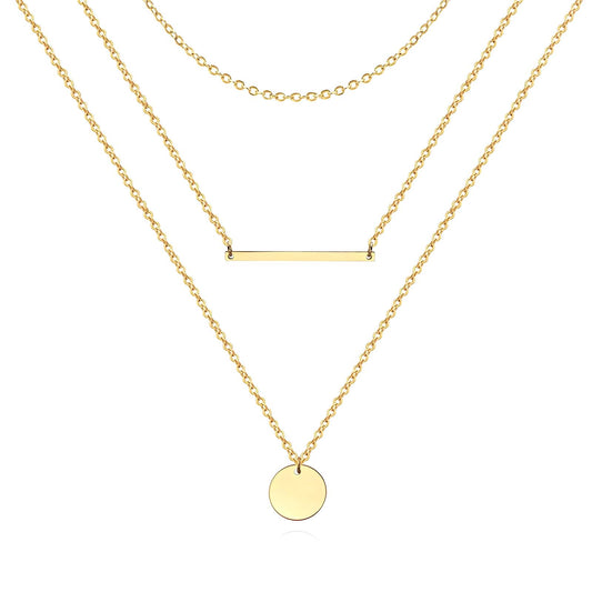 18K gold plated Stainless steel necklace, Intensity