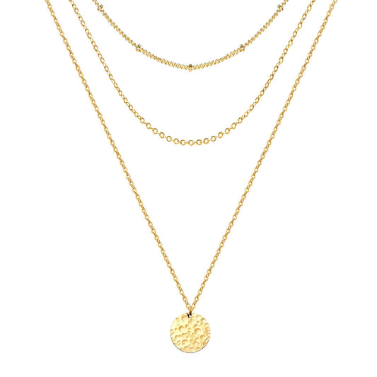 18K gold plated Stainless steel necklace, Intensity