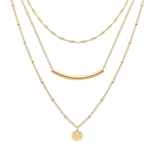 18K gold plated Stainless steel necklace, Intensity