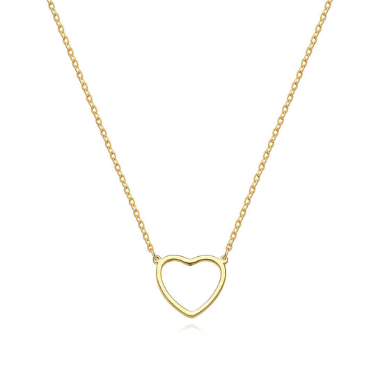 18K gold plated Stainless steel  Hearts necklace, Intensity