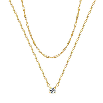 18K gold plated Stainless steel necklace, Intensity