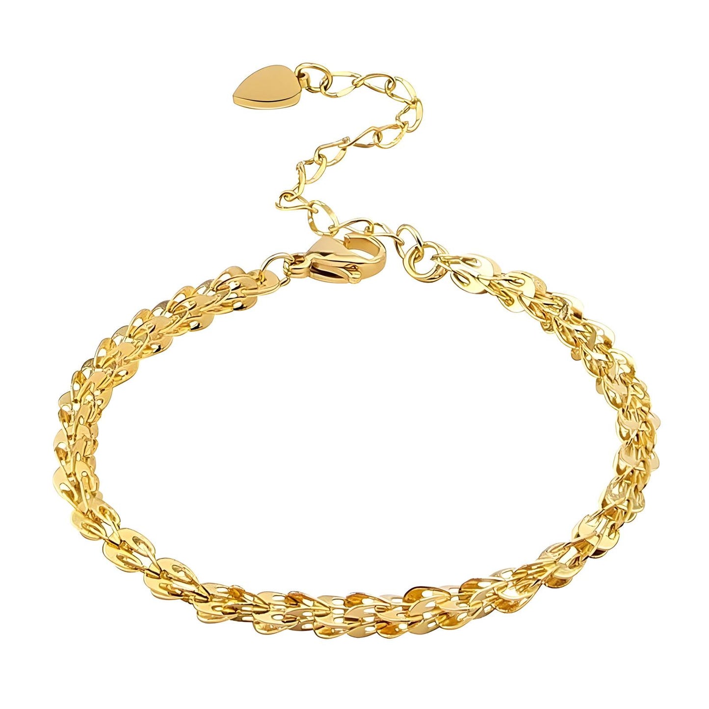 18K gold plated Stainless steel bracelet, Intensity