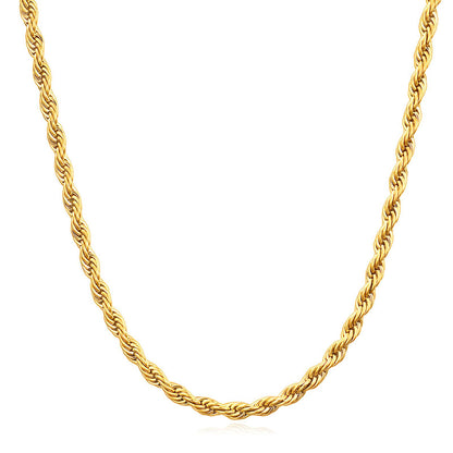 18K gold plated Stainless steel necklace, Intensity