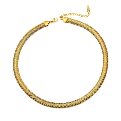 18K gold plated Stainless steel necklace, Intensity