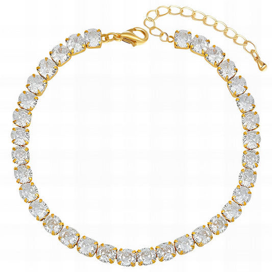 18K gold plated Stainless steel  Tennis bracelet, Intensity